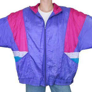 Vintage 80s Wear 2 Colorblock Windbreaker Jacket